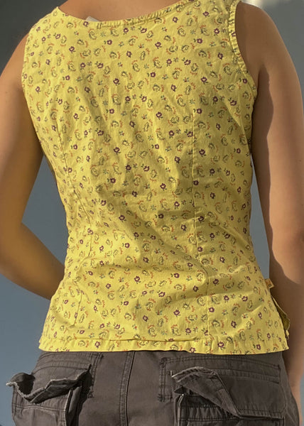 Floral & Horse Print Tank (S/M)