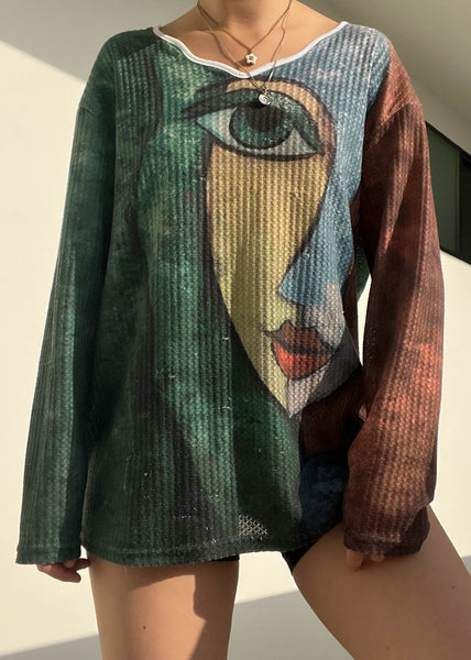2000's Abstract Face Top (M-XL)