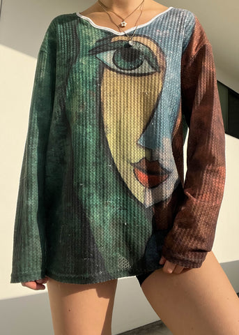 2000's Abstract Face Top (M-XL)