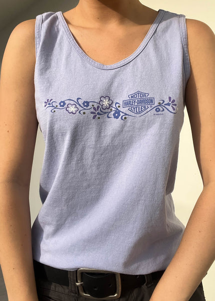 Y2k Periwinkle Harley Tank (S)