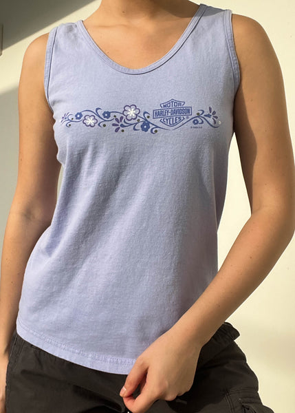 Y2k Periwinkle Harley Tank (S)