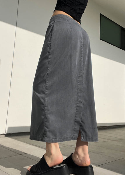 Y2k Gray Maxi Skirt (M)