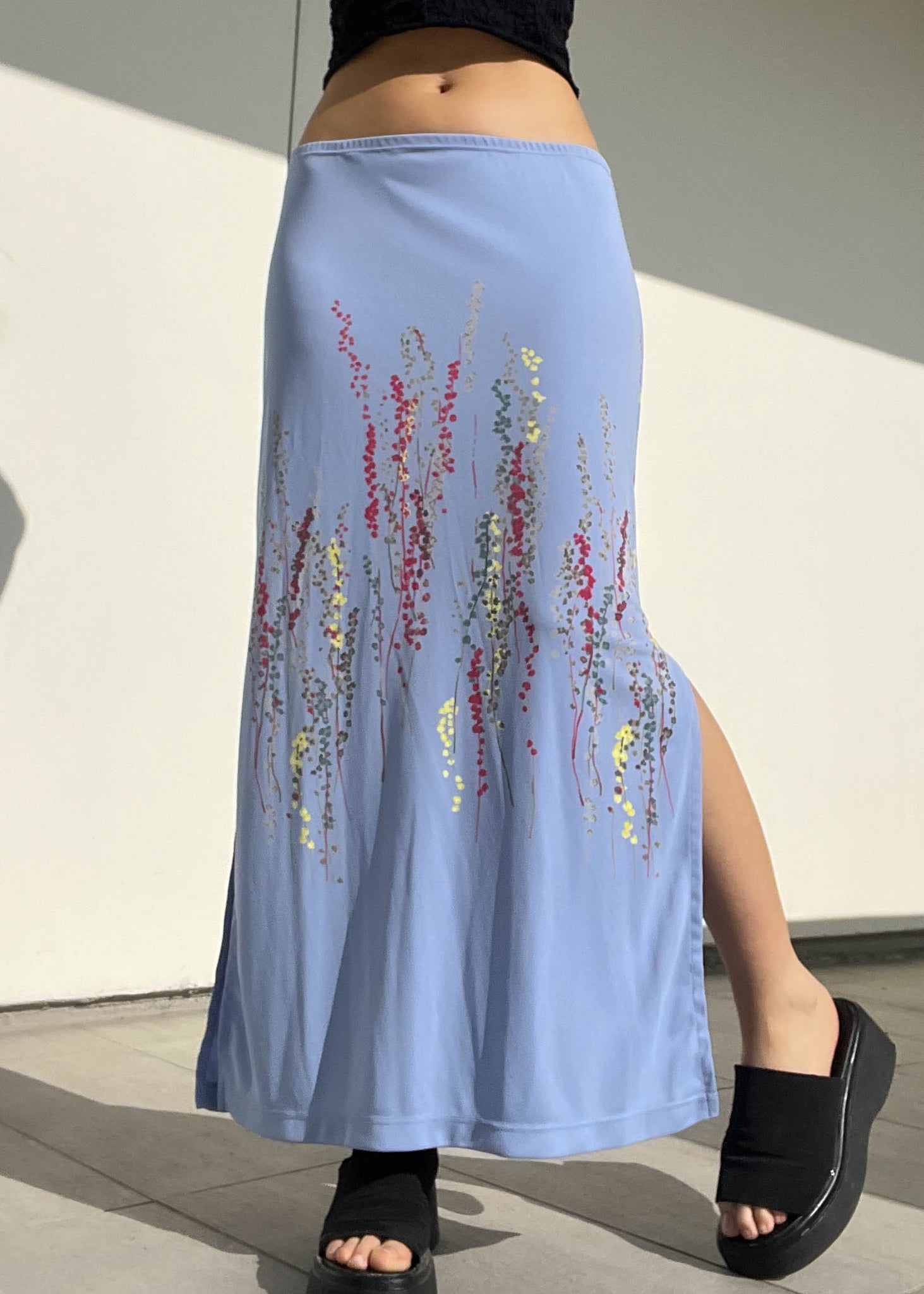 Periwinkle Watercolor Print Maxi (S-M)