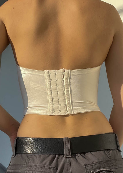 90's Cream Bustier Top (S)