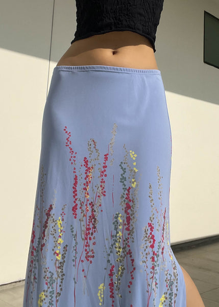 Periwinkle Watercolor Print Maxi (S-M)