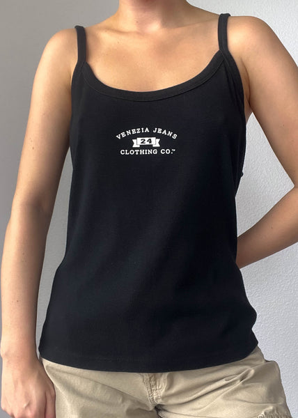 Y2k Black Venezia Tank (XL)