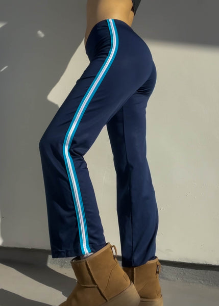 Blue & Navy Sporty Stripe Pants (S)
