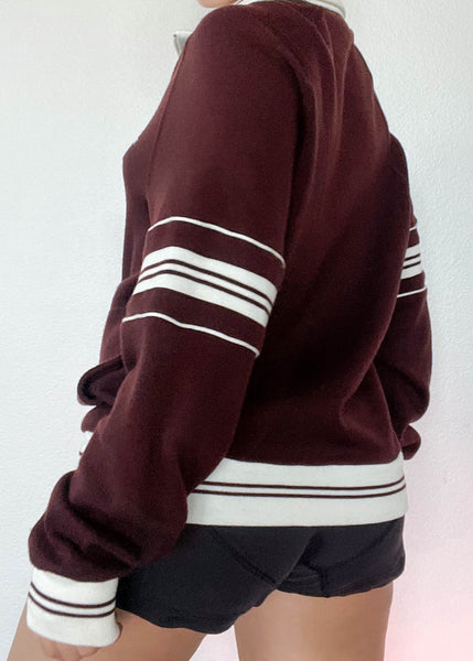 80's Burgundy & White Dior Jacket (L)