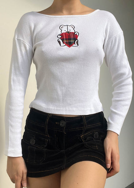 90's Teddy Heart Long Sleeve (S)