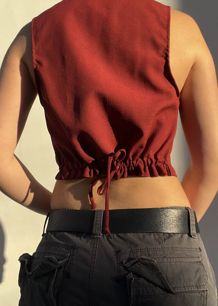 70's Burnt Red Vest (S-M)