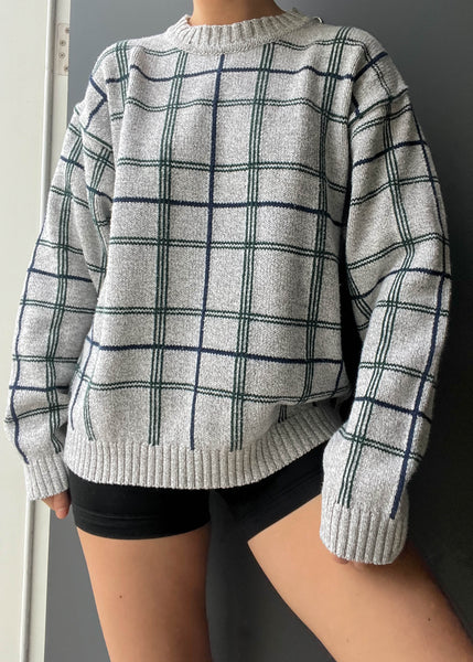 90's Grid Sweater (M-L)