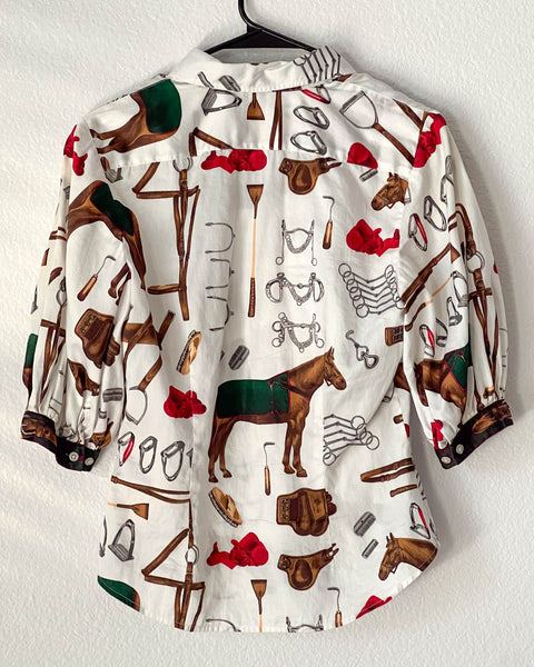 RL Horse Print Button Down (S)