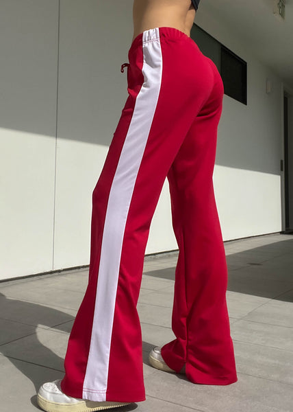 Red & White Flared Trackies (M)