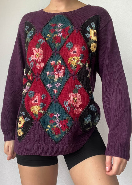 Thea 80's Floral Knit (M)