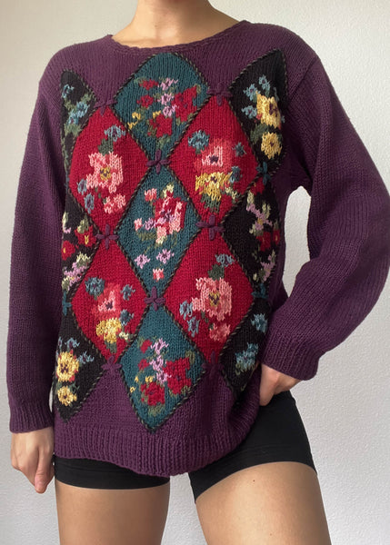 Thea 80's Floral Knit (M)