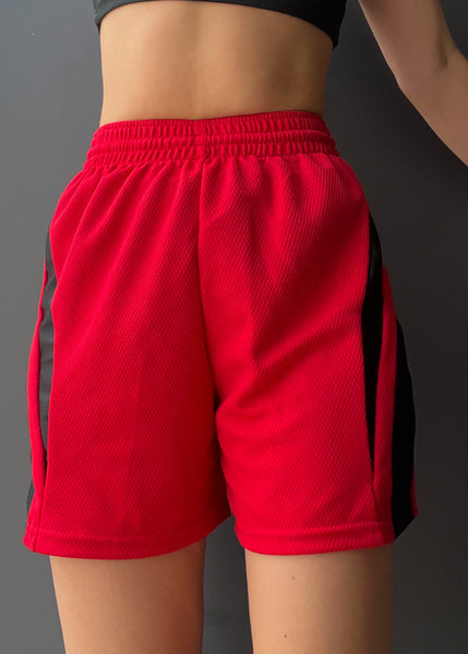 90's Red & Black Athletic Shorts (XS-S)