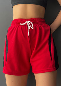 90's Red & Black Athletic Shorts (XS-S)
