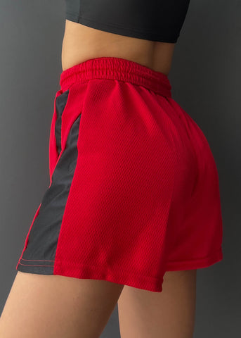 90's Red & Black Athletic Shorts (XS-S)