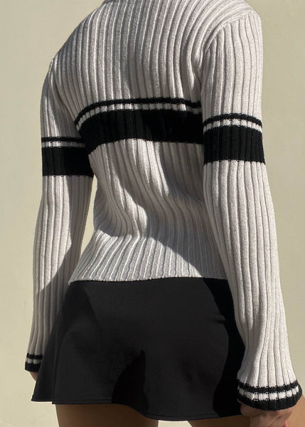 Delaney Black & White Knit (S)