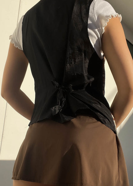 Wine Print Tapestry Vest (M)