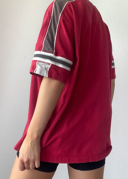 Y2k Red & Gray Skater Tee (M)