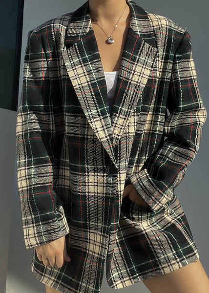 80's Plaid Blazer (L-XL)