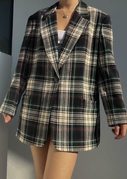 80's Plaid Blazer (L-XL)