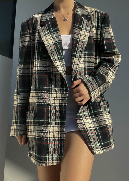 80's Plaid Blazer (L-XL)