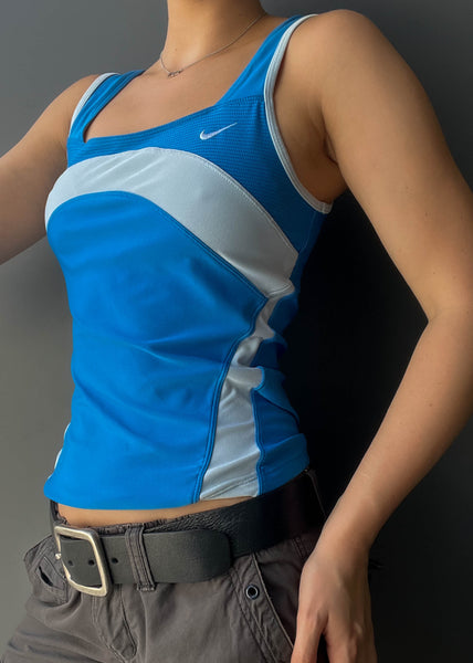 Y2k Double Blue Nike Tank (S)
