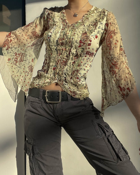 Piper Y2k Bell Sleeve Top (S)
