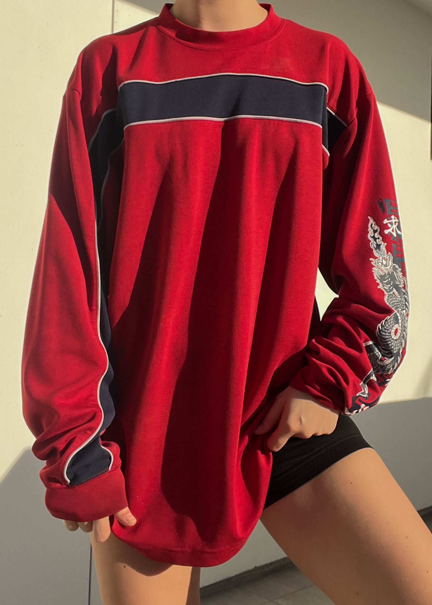 Dragon & Sk8 Stripe Long Sleeve (XL)