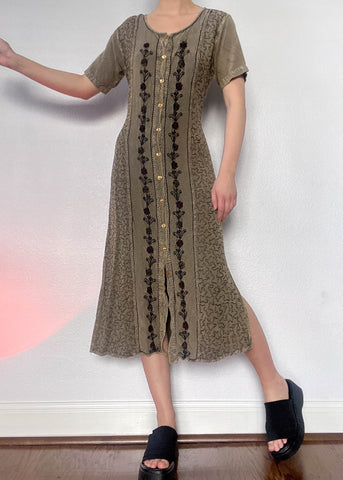Isabella 90's Midi Dress (M)