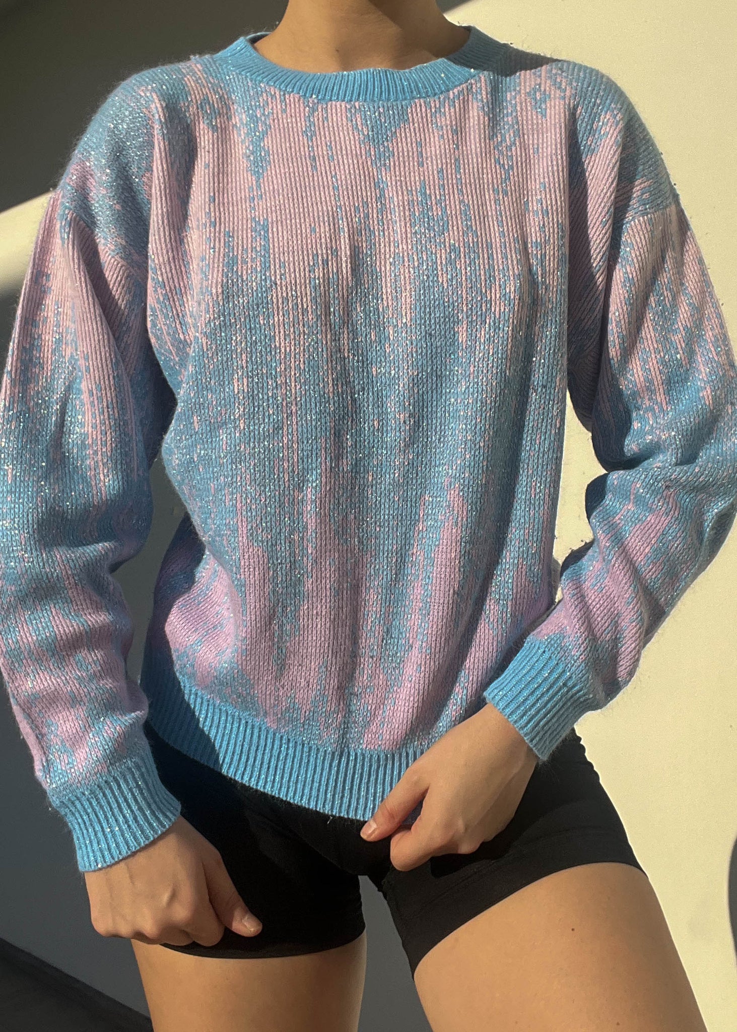 80's Cotton Candy Sparkle Knit (S)