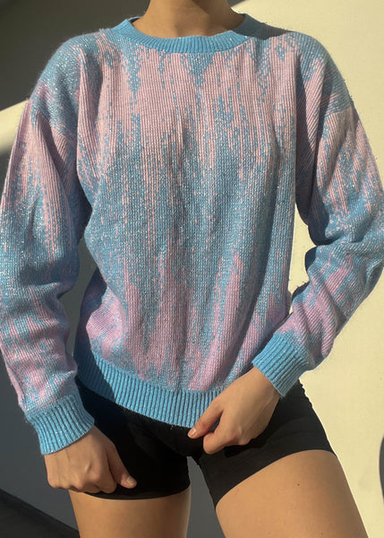 80's Cotton Candy Sparkle Knit (S)