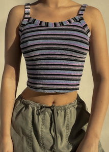 90's Plush Striped Tank (S)