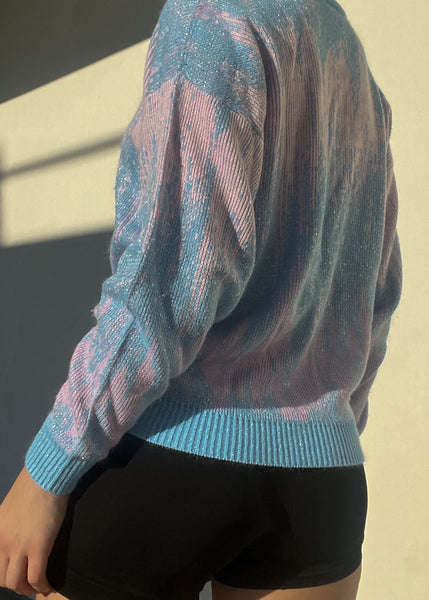 80's Cotton Candy Sparkle Knit (S)