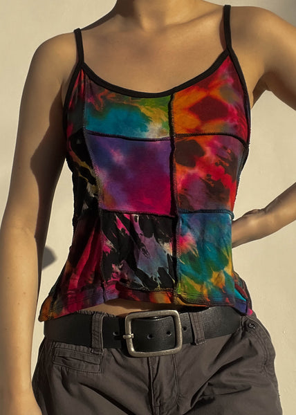 90's Patchwork Tie Dye Tank (M)