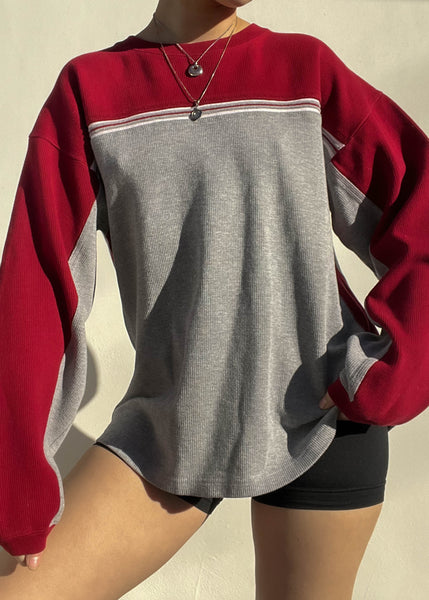 Red & Gray Skater Knit (L)