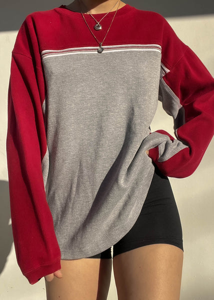 Red & Gray Skater Knit (L)