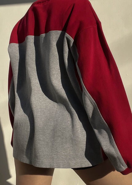 Red & Gray Skater Knit (L)