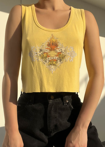 Y2k Yellow Harley Tank (M)