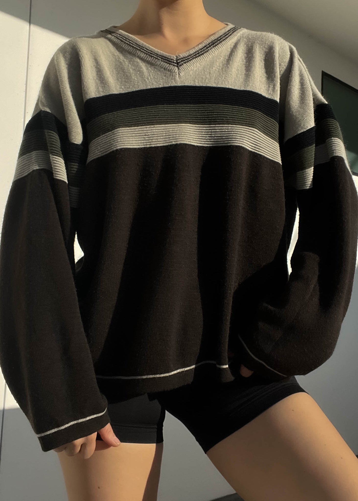 90's Color-Block Skate Sweater (L)