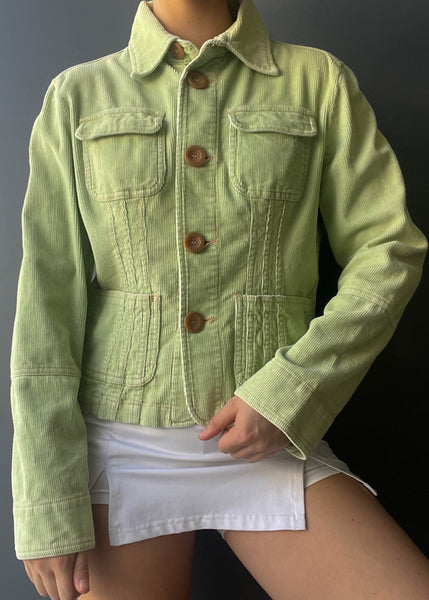 Y2k Green Corduroy Jacket (M)