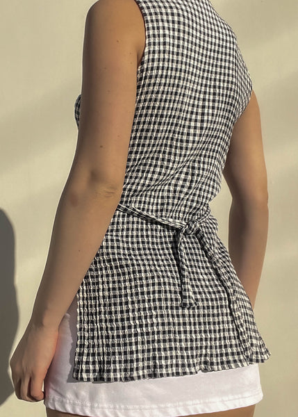 90's Daisy Gingham Tank (S)