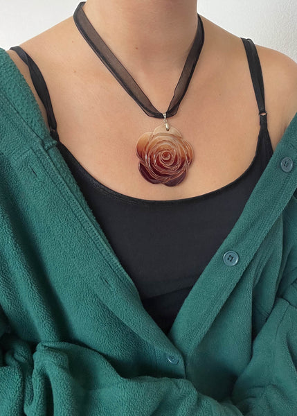 90's Chunky Rose Necklace