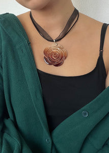 90's Chunky Rose Necklace