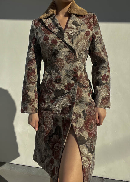 90's Floral Tapestry Coat (S)