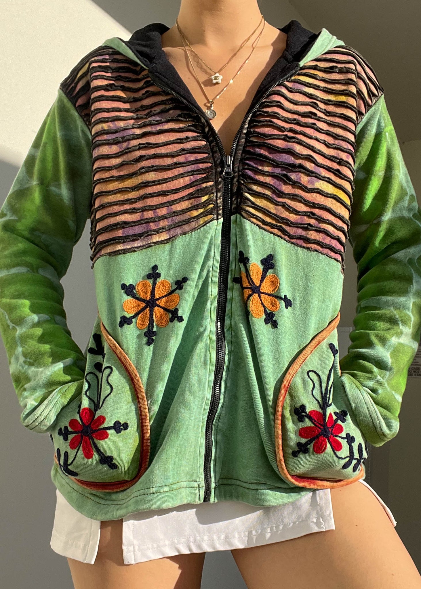 Camilla 90's Funky Hoodie Jacket (M-L)