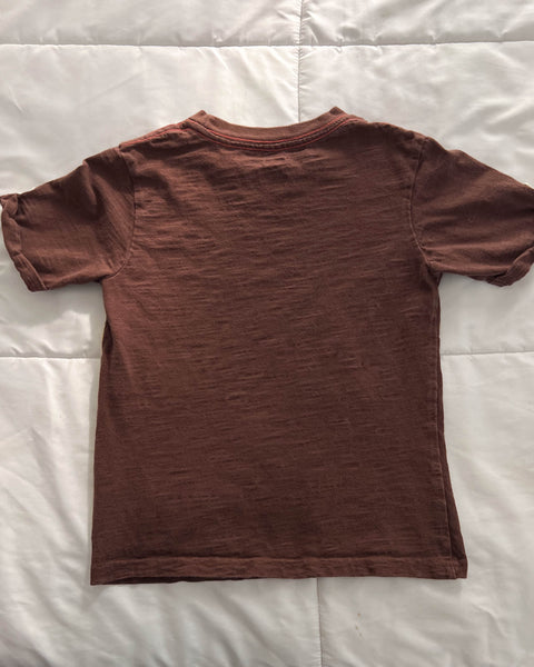 Brown Embroidered Lion Tee (XS)