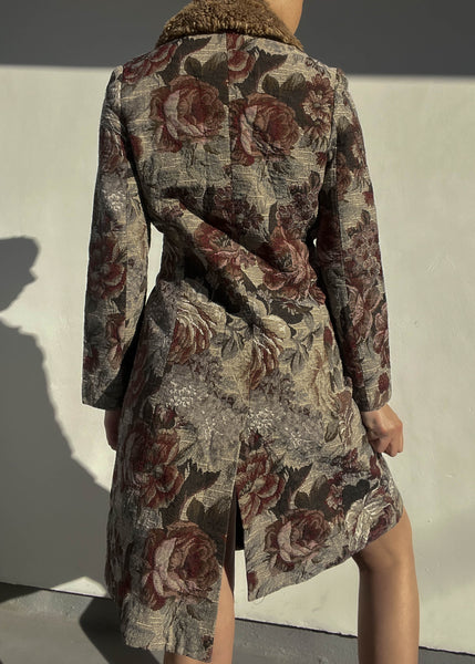 90's Floral Tapestry Coat (S)